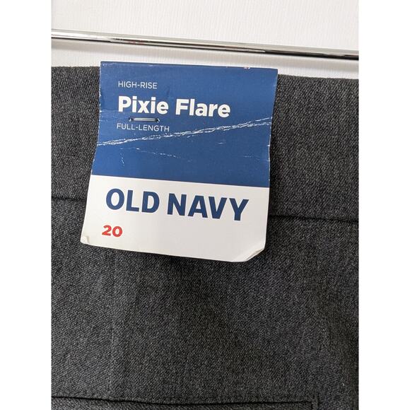 Old Navy Pixie Flare Womens Gray Flare Dress Pants Size 20 Office Career Stretch - Picture 4 of 10